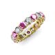 3 - Tiffany 4.00 mm Pink Sapphire and Diamond Eternity Band 