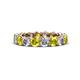 1 - Tiffany 4.00 mm Yellow and White Diamond Eternity Band 