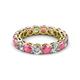 2 - Tiffany 4.00 mm Pink Tourmaline and Diamond Eternity Band 