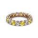 2 - Tiffany 4.00 mm Diamond and Yellow Sapphire Eternity Band 