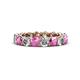 1 - Tiffany 4.00 mm Pink Sapphire and Diamond Eternity Band 