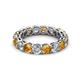 2 - Tiffany 4.00 mm Citrine and Diamond Eternity Band 