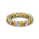 2 - Tiffany 4.00 mm Citrine and Diamond Eternity Band 