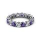 2 - Tiffany 4.00 mm Iolite and Diamond Eternity Band 