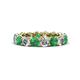 1 - Tiffany 4.00 mm Emerald and Diamond Eternity Band 