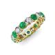 3 - Tiffany 4.00 mm Emerald and Diamond Eternity Band 