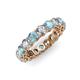 3 - Tiffany 4.00 mm Aquamarine and Diamond Eternity Band 