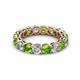 2 - Tiffany 4.00 mm Peridot and Diamond Eternity Band 