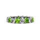 1 - Tiffany 4.00 mm Peridot and Diamond Eternity Band 