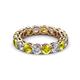 2 - Tiffany 4.00 mm Yellow and White Diamond Eternity Band 