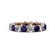 1 - Tiffany 4.00 mm Blue Sapphire and Diamond Eternity Band 