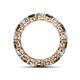 4 - Tiffany 4.00 mm Smoky Quartz and Diamond Eternity Band 