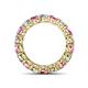 4 - Tiffany 4.00 mm Pink Sapphire and Diamond Eternity Band 