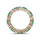 4 - Tiffany 4.00 mm Emerald and Diamond Eternity Band 