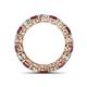 4 - Tiffany 4.00 mm Rhodolite Garnet and Diamond Eternity Band 