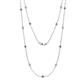 1 - Lien (13 Stn/2.6mm) Iolite and Diamond on Cable Necklace 