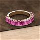 3 - Alaya Emerald Cut Pink Sapphire 14 Stone Wedding Band 