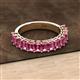 3 - Alaya Emerald Cut Pink Tourmaline 14 Stone Wedding Band 