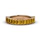 1 - Alaya Emerald Cut Citrine 14 Stone Wedding Band 