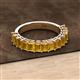 3 - Alaya Emerald Cut Citrine 14 Stone Wedding Band 