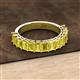 3 - Alaya Emerald Cut Yellow Sapphire 14 Stone Wedding Band 