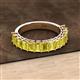 3 - Alaya Emerald Cut Yellow Sapphire 14 Stone Wedding Band 