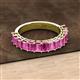 3 - Alaya Emerald Cut Pink Sapphire 14 Stone Wedding Band 