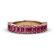 1 - Alaya Emerald Cut Pink Tourmaline 14 Stone Wedding Band 