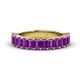 1 - Alaya Emerald Cut Amethyst 14 Stone Wedding Band 