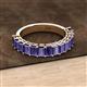 3 - Alaya Emerald Cut Iolite 14 Stone Wedding Band 