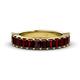 1 - Alaya Emerald Cut Red Garnet 14 Stone Wedding Band 