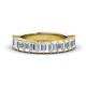 1 - Alaya Emerald Cut Diamond 14 Stone Wedding Band 