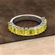 3 - Alaya Emerald Cut Yellow Sapphire 14 Stone Wedding Band 