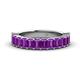 1 - Alaya Emerald Cut Amethyst 14 Stone Wedding Band 