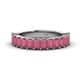 1 - Alaya Emerald Cut Rhodolite Garnet 14 Stone Wedding Band 