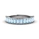 1 - Alaya Emerald Cut Aquamarine 14 Stone Wedding Band 