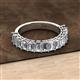 3 - Alaya Emerald Cut Lab Grown Diamond 14 Stone Wedding Band 