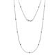 1 - Asta (11 Stn/2mm) Petite Lab Grown Diamond and Alexandrite on Cable Necklace 