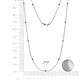 2 - Asta (11 Stn/2mm) Petite Lab Grown Diamond and Alexandrite on Cable Necklace 