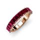 4 - Alaya Emerald Cut Ruby 14 Stone Wedding Band 