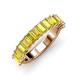 4 - Alaya Emerald Cut Yellow Sapphire 14 Stone Wedding Band 