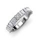 4 - Alaya Emerald Cut Diamond 14 Stone Wedding Band 