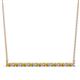 1 - Noya 2.00 mm Round Citrine and Diamond Horizontal Bar Pendant Necklace 