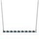 1 - Noya 2.00 mm Round Blue and White Diamond Horizontal Bar Pendant Necklace 