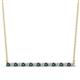 1 - Noya 2.00 mm Round Blue and White Diamond Horizontal Bar Pendant Necklace 