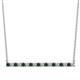 1 - Noya 2.00 mm Round Diamond and Lab Created Alexandrite Horizontal Bar Pendant Necklace 