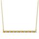 1 - Noya 2.00 mm Round Citrine and Diamond Horizontal Bar Pendant Necklace 