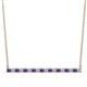 1 - Noya 2.00 mm Round Iolite and Diamond Horizontal Bar Pendant Necklace 