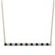 1 - Noya 2.00 mm Round Black and White Diamond Horizontal Bar Pendant Necklace 