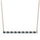 1 - Noya 2.00 mm Round Blue and White Diamond Horizontal Bar Pendant Necklace 